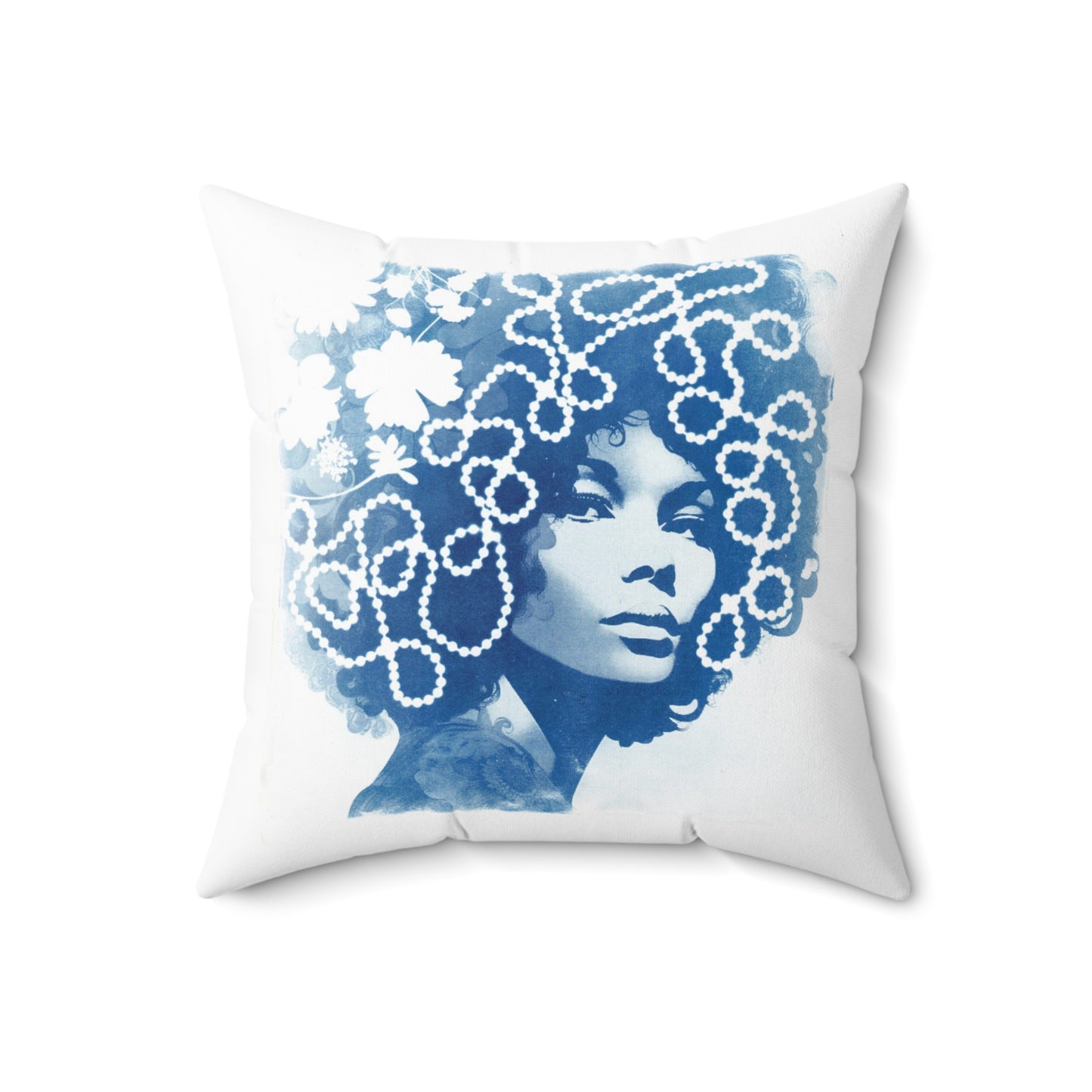 Funky Chick in Blue #1 Throw Pillow
