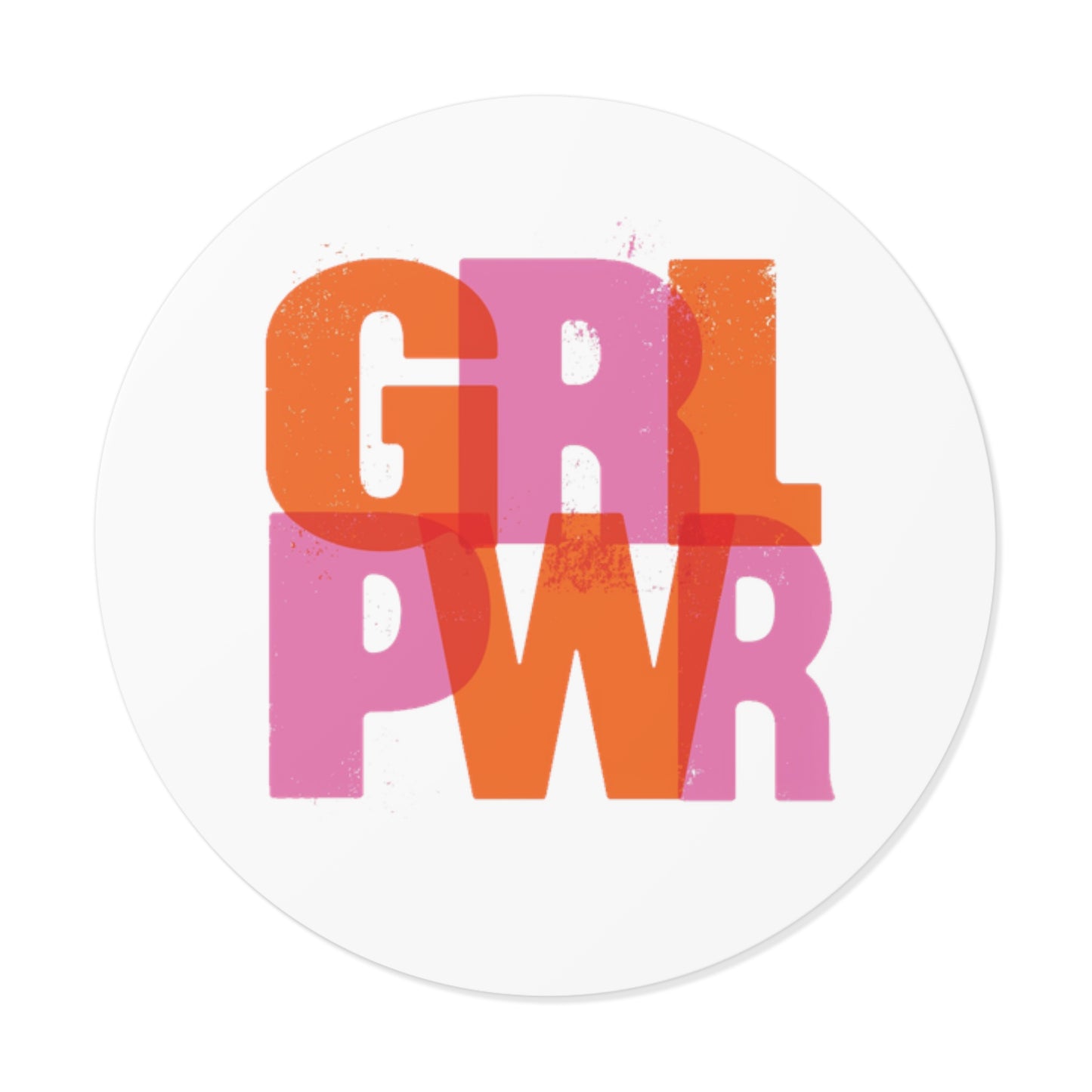 GRL PWR Round Vinyl Stickers