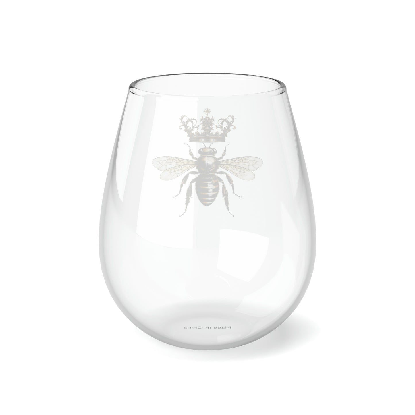 Queen Bee Stemless Wine Glass, 11.75oz