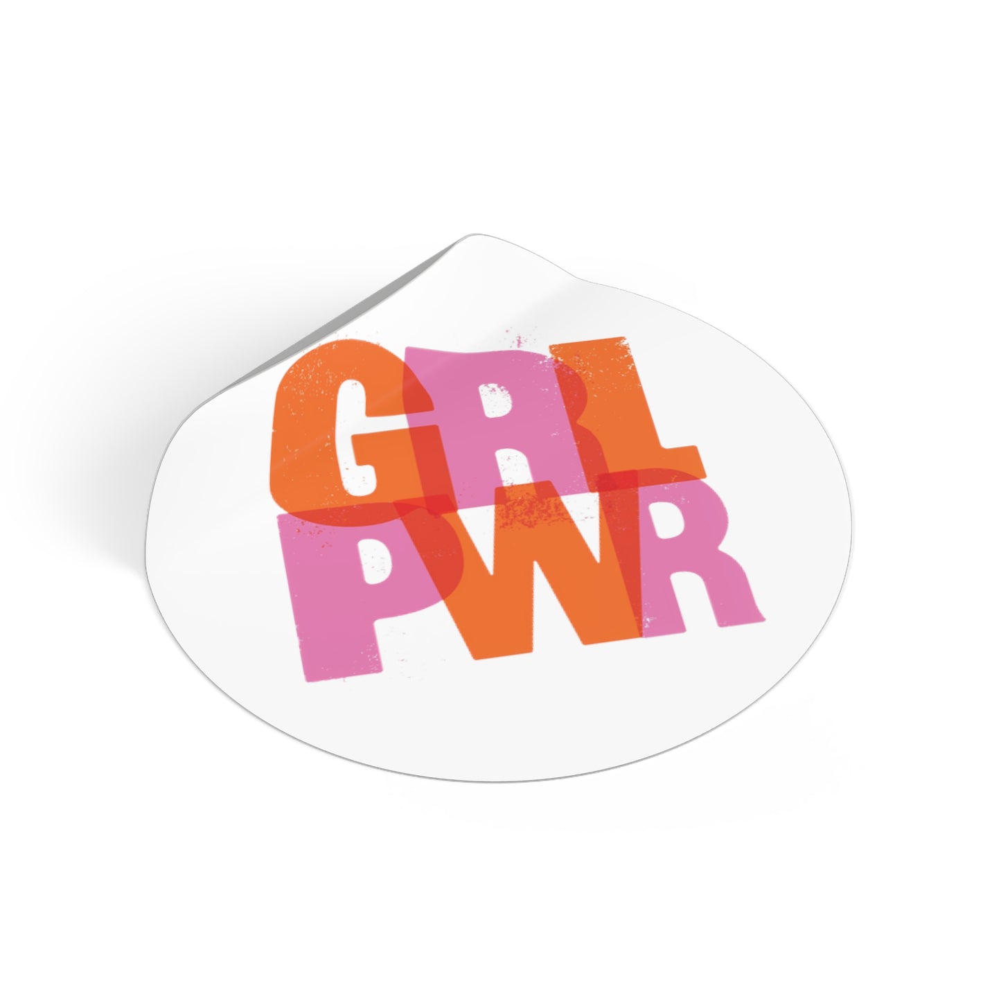 GRL PWR Round Vinyl Stickers