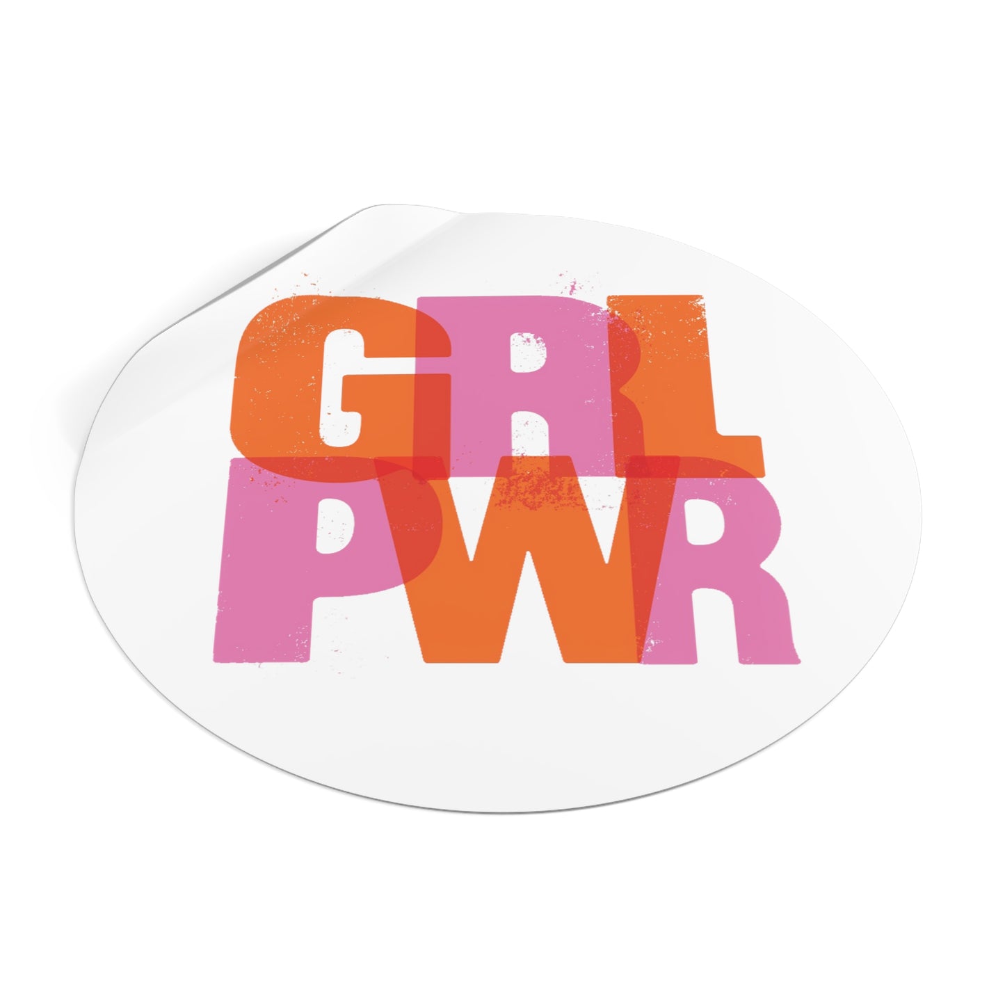 GRL PWR Round Vinyl Stickers