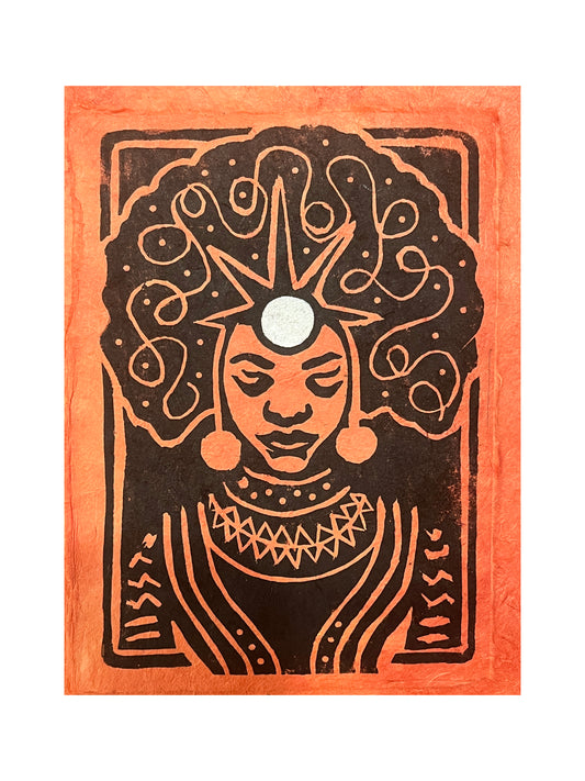 The Seer Linocut Print